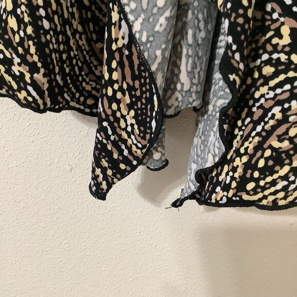 Vintage Y2K Dotty Boho Hippie Festival Fairy Asymmetrical Slit Ruffle Skirt M - Picture 4 of 9